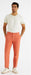 Linen Flat Front Pants Tangy Orange
