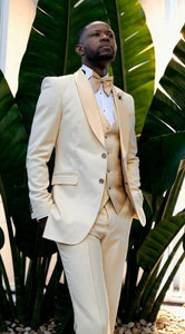 Mens Cream Suit 