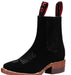 Mens Black Suede Boots - Square Toe