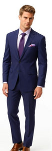 Dark navy suit purple tie Package Combo