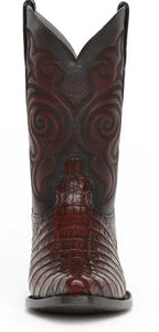 Men's Los Altos Caiman Tail Snip Toe Boots - Black Cherry