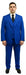 Mens Solid Royal Suit Brand 3 Piece Fashion Dress Suits
