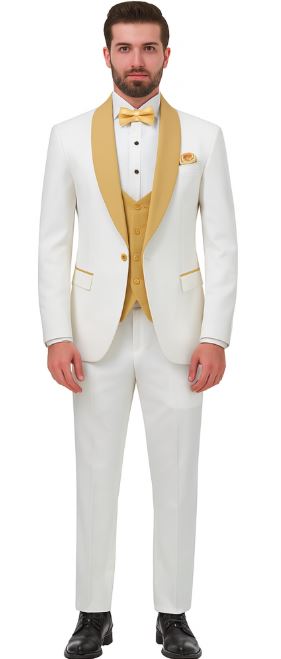 White and Gold Suit
