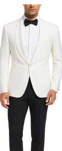 White Pure Dinner Shawl Collar Jacket Blazer & Sport Coat