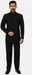 Black 8 Button Mandarin banded collar Nehru Style Suit