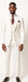 Big Lapel - Wide Lapel - Tom Ford Style Suit - Ticket Pocket - White