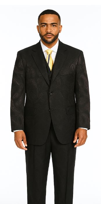 mens-fashion-3-piece-paisley-printed-fashion-suit-wide-leg-pants-black-dark-brown-blazer-looking