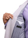 Mens Lavender Seersucker Suit Blazer + Pants Cotton Fabric - Summer Fabric in Purple color