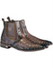 Brown Dress Shoe Mens Faded Brown Vestigium Boots Genuine Caiman Belly Chelsea Boots Handcrafted