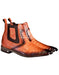 Men's Faded Cognac Vestigium Boots Genuine Caiman Belly Chelsea Boots