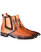 Men's Full Leather Faded Cognac Vestigium Genuine Sharkskin Chelsea Boots