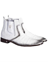 Men's Black Cherry Vestigium Boots Genuine Caiman Belly Chelsea Boot
