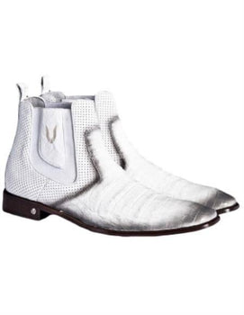 Men's Black Cherry Vestigium Boots Genuine Caiman Belly Chelsea Boot