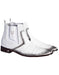 Men's Faded White Vestigium Boots Genuine Caiman Belly Chelsea Boots