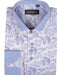 Men's High Collar Club Style Lavender Pattern Shirts