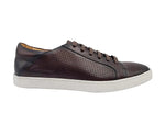 Carrucci Fashion Lace-up Leather Sneaker in Chestnut, Navy, Cognac & Black