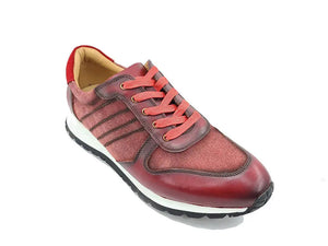 Fashion Sneaker Calfskin with Canvas inlaid - Image 2