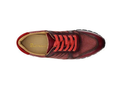 Fashion Sneaker Calfskin with Canvas inlaid - Image 4