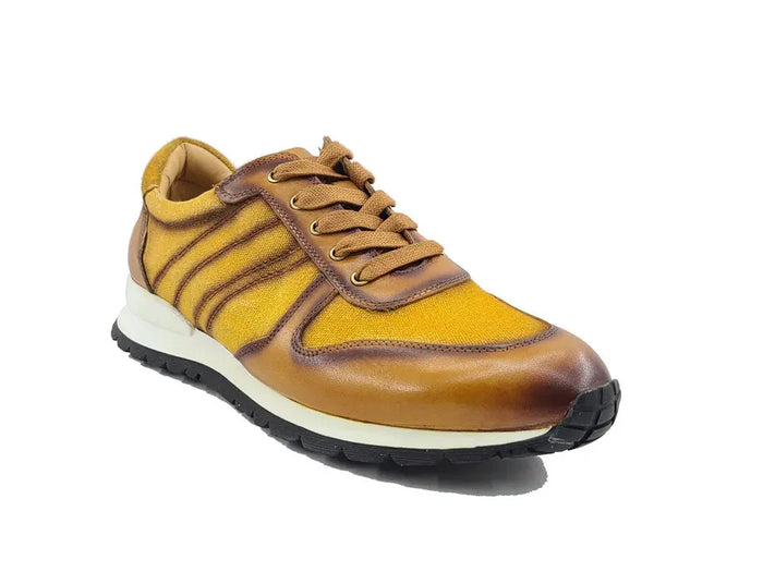Fashion Sneaker Calfskin with Canvas inlaid - Image 7