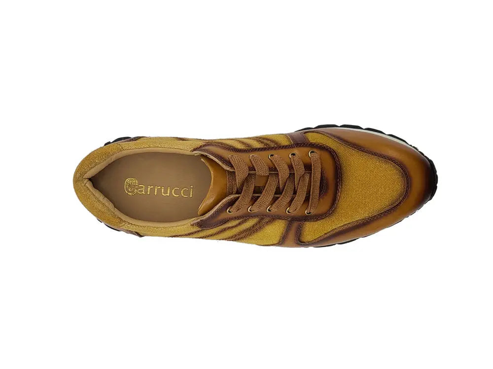 Fashion Sneaker Calfskin with Canvas inlaid - Image 8