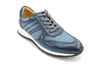 Carrucci Fashion Sneaker Calfskin with Canvas inlaid
