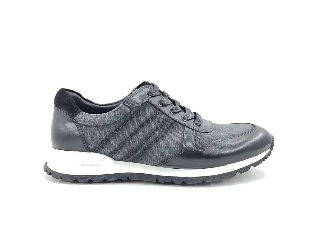 Fashion Sneaker Calfskin with Canvas inlaid - Image 13