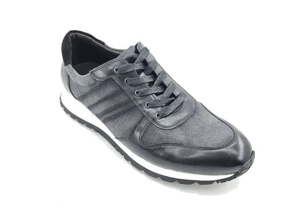 Fashion Sneaker Calfskin with Canvas inlaid - Image 15
