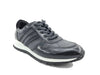 Carrucci Fashion Sneaker Calfskin with Canvas inlaid
