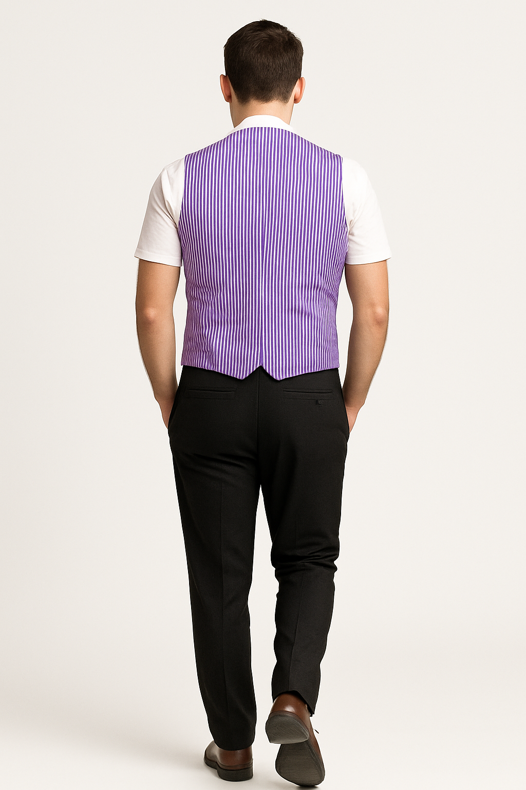 Men's Dark Navy Blue and White Stripe ~ Pinstripe Seersucker Sear sucker suit Vest Set - Image 51