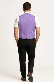 Men's Dark Navy Blue and White Stripe ~ Pinstripe Seersucker Sear sucker suit Vest Set - Image 51