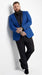 Men’s Blue 1 Button Blazer Jacket with Black Pants, Formal Party Wedding Dress Suit
