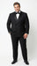 Men’s Black Double Breasted Tuxedo with Super 150s Style, Designer Formal Wedding Dinner Suit