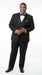 Men’s Black 2 Button Classic Vested Wedding Tuxedo with Satin Lapel and Matching Pants