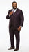 Men’s Very Dark Purple Plum Eggplant 3 Piece Suit, Classic Vested 2 Button Wedding Business Suit Set