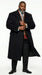 Men’s Black Six Button Fully Lined Overcoat, Long Winter Topcoat for Formal Business Wear