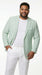 Men’s Green Seersucker Blazer, Lightweight Summer Wedding Business Casual Sport Coat Jacket