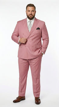 Men’s Blush Pink Double Breasted Easter Suit, Lightweight Summer Wedding Church Dress Suit Set