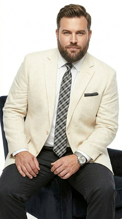 Men’s Ivory Cream Off White 2 Button Blazer, Formal Wedding Dinner Sport Coat Jacket