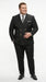Men’s Black Double Breasted Wool Suit with Gold Buttons, Designer Formal Wedding Business Suit Set