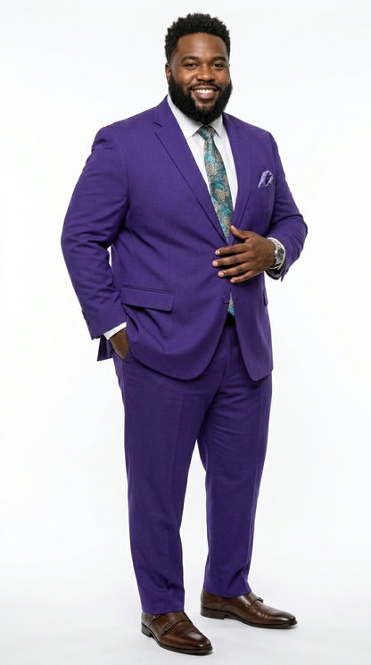 Men’s Purple Easter Suit,  Lightweight 2 Piece Suit for Weddings, Church, Prom & Summer Events Modern Fit