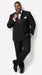 Men’s Black Double Breasted Tuxedo Suit with Jacket and Pants, Formal Wedding Prom Suit