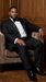 Tiglio Men’s Black Peak Lapel 2-Piece Suit – Classic Wedding, Business and Formal Suit