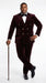 Men’s Rossi Man Zeus Dark Brown Velvet Double Breasted Tuxedo Suit, Formal Wedding Prom Dinner Suit Set