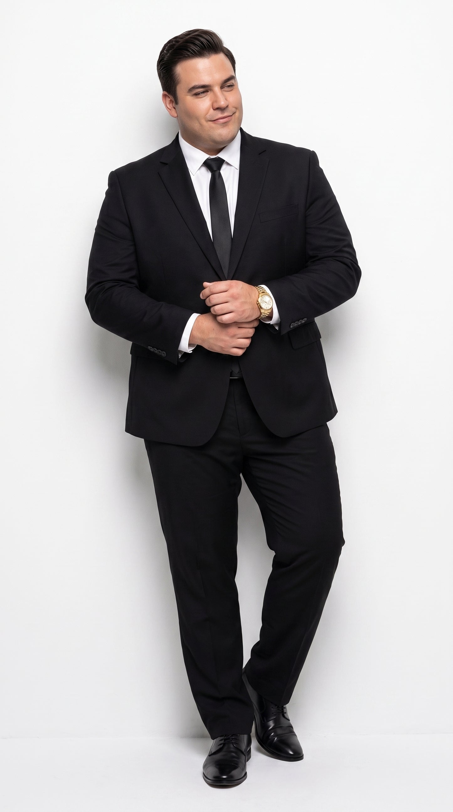 Men’s Blues Brothers Black Suit Costume Package with Shirt and Tie, Classic Formal Outfit
