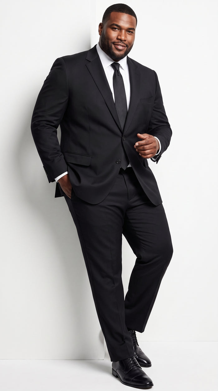 Men’s Black Peak Lapel Suit, Formal Wedding Business Dress Suit