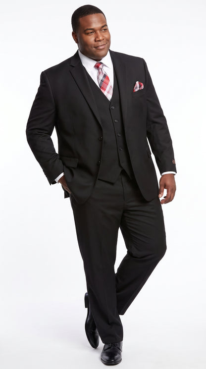 Alberto Nardoni Men’s Black 3 Piece Suit, Classic Fit Formal Wedding Business Dress Suit