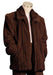 Men's Dress Coat Faux Fur 3/4 Length Coat Brown