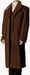 Mens Overcoat Mens Dress Coat Faux Fur Full Length Coat Brown