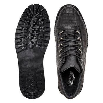 Belvedere Felipe Black Oiled Leather Luxury Dress Shoe