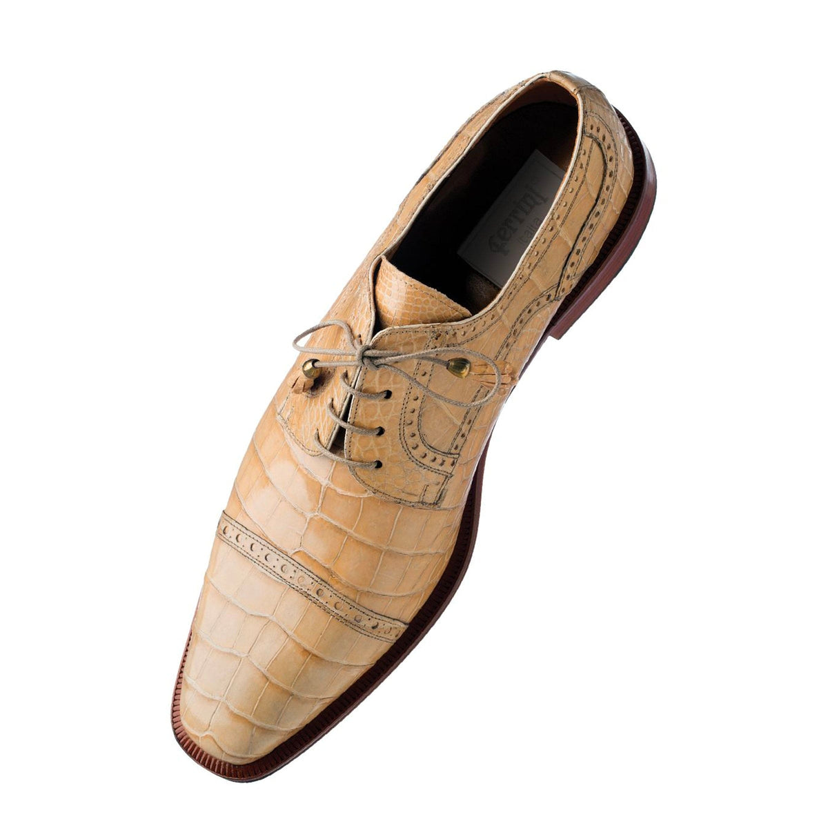 Men's Ferrini Brand Shoe Men's Light Cognac Color Alligator Shoes